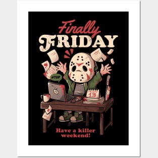 Finally Friday - Funny Office Halloween Gift Posters and Art